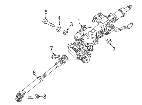 2017 Kia Sorento Steering Column & Wheel, Steering Gear & Linkage Column Assembly-Steering Diagram for 56310C5000