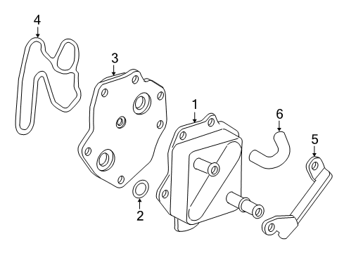 2020 Toyota Land Cruiser Oil Cooler Water Hose Diagram for 16295-38010