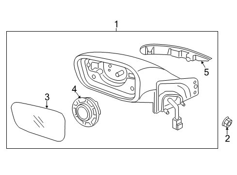 2015 Hyundai Sonata Mirrors Mirror Assembly-Outside Rear View, LH Diagram for 87610-C2070