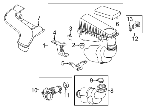 2016 BMW X5 Air Intake Air Duct Diagram for 13718603094