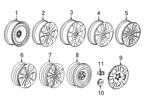 2020 Chevrolet Trax Wheels Wheel, Steel Diagram for 42621334