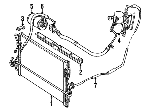 1985 Pontiac 6000 A/C Condenser, Compressor & Lines Dehydrator Diagram for 2724807