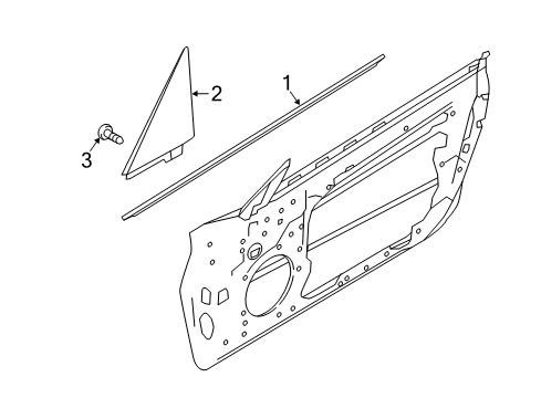 2020 Infiniti Q60 Exterior Trim - Door Moulding Assy-Front Door Outside, LH Diagram for 80821-5CA0A