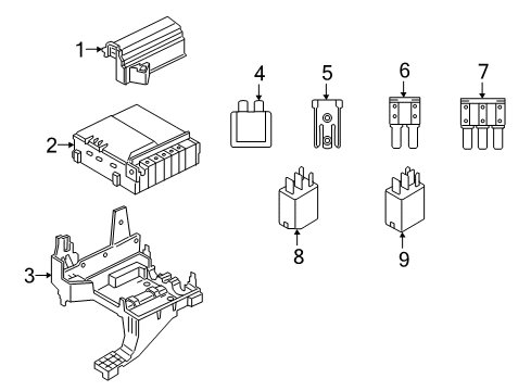 2018 Lincoln Navigator Fuse & Relay Fuse Box Cover Diagram for JU5Z-14A003-B