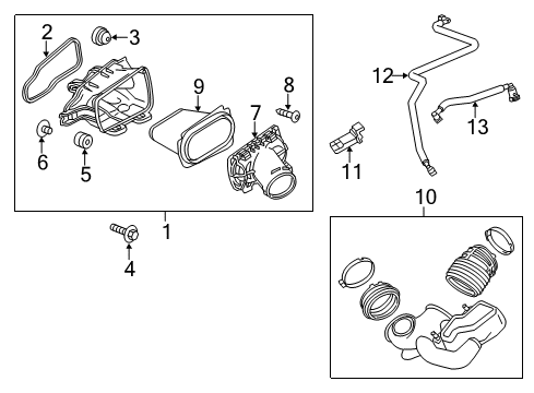 2017 Chevrolet Corvette Filters Outlet Duct Diagram for 84092392