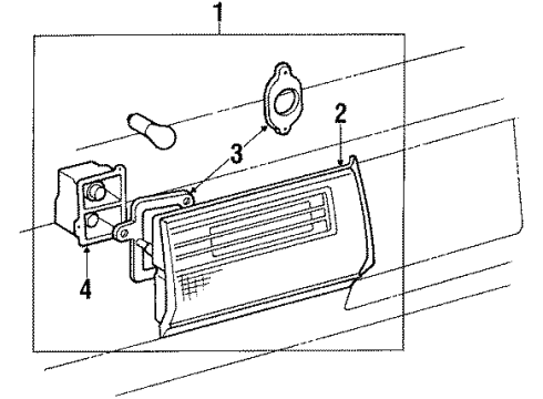 1987 Toyota Camry License Lamps Lamp Assy, License Plate Diagram for 81690-32070