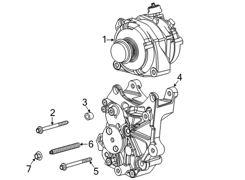 2022 Chevrolet Silverado 3500 HD Alternator Alternator Diagram for 13534127