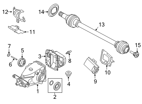 2021 BMW 330i Axle & Differential - Rear Output Shaft, Rear Left Diagram for 33209896323