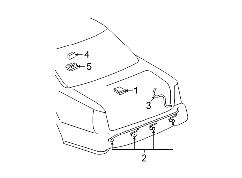 2005 Buick Park Avenue Electrical Components Sensor Diagram for 88890670