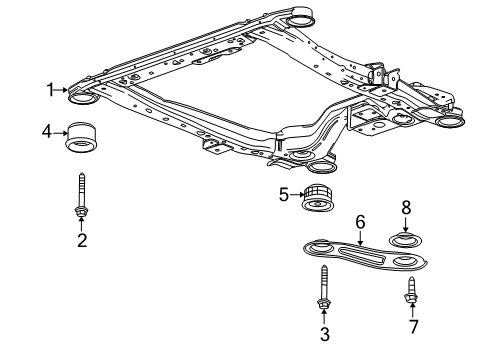 2013 Buick LaCrosse Suspension Mounting - Front Engine Cradle Front Bushing Diagram for 13219070