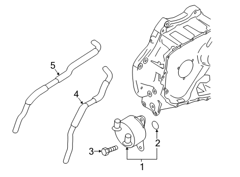 2016 Scion iA Trans Oil Cooler Oil Inlet Tube Diagram for 16264-WB001