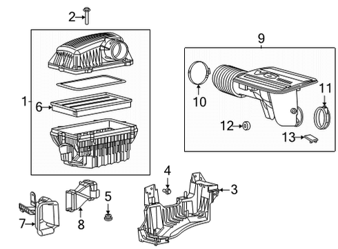 2019 Ram 1500 Filters Engine Diagram for 68419910AB
