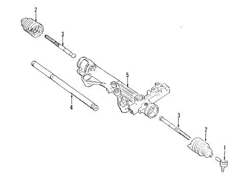 1997 Ford Windstar P/S Pump & Hoses, Steering Gear & Linkage Steering Gear Diagram for F88Z-3504-ADRM