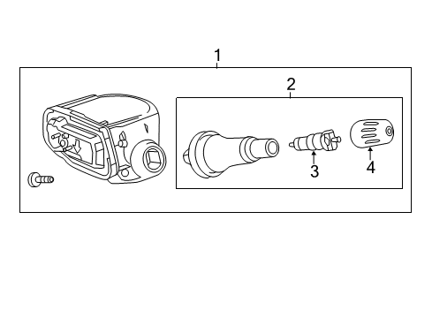 2019 Cadillac XT5 Tire Pressure Monitoring Tire Pressure Monitor (XL7 - 314.9 MHz) Diagram for 84413350