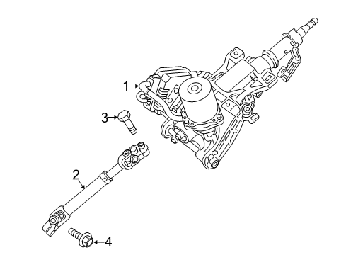 2012 Hyundai Azera Steering Column & Wheel, Steering Gear & Linkage Column Assembly-Upper Diagram for 56310-3V760