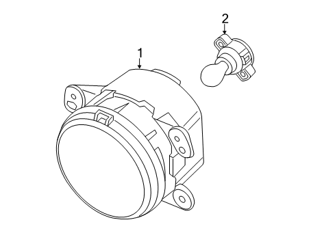 2014 Jeep Cherokee Fog Lamps Rear Fog Lamp Assembly Diagram for 68102877AD