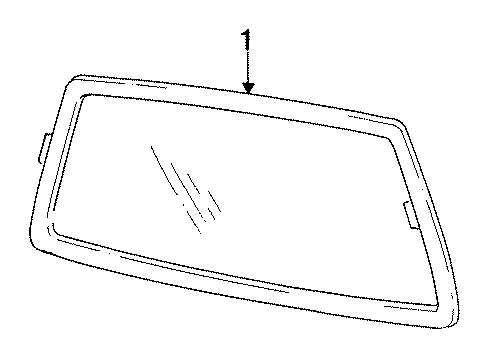 1996 Dodge Ram 1500 Back Glass WEATHERSTRIP-BACKLITE Diagram for 55134610