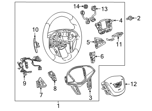 2020 Cadillac CT6 Switches Module Diagram for 23323481