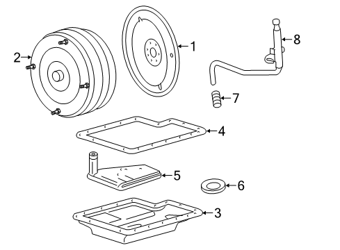 2020 Ford F-150 Automatic Transmission Pan Gasket Diagram for HL3Z-7A191-B