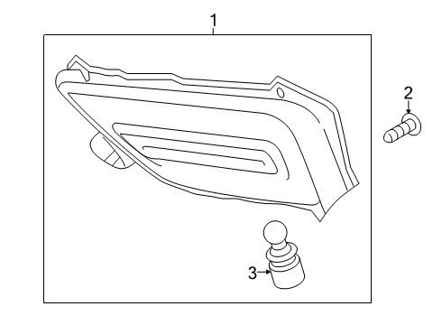 2019 Hyundai Santa Fe Backup Lamps Lamp Assembly-Back Up, RH Diagram for 92406-S1000