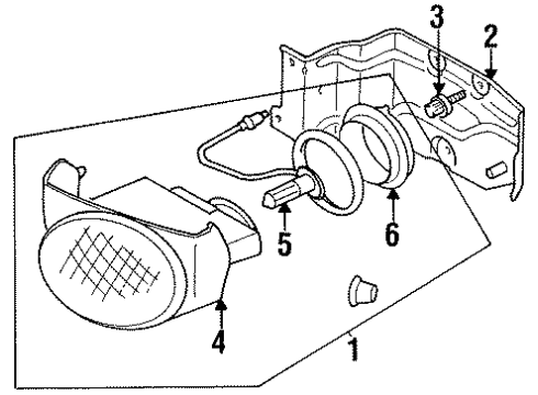 1998 Chrysler Sebring Chassis Electrical - Fog Lamps Fog Lamp Diagram for MR179444