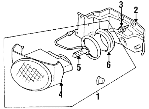 1998 Chrysler Sebring Chassis Electrical - Fog Lamps Front Fog Lamp Diagram for 5288078