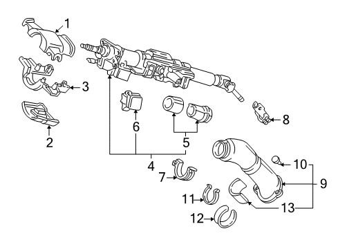 2003 Acura NSX Steering Column Components Cover, Steering Joint (Driver Side) Diagram for 53320-SL0-A80