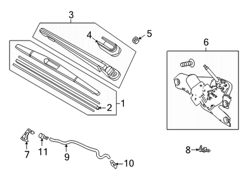 2022 Acura MDX Wiper & Washer Components JOINT I, CONNECTOR Diagram for 76845-TYA-A02