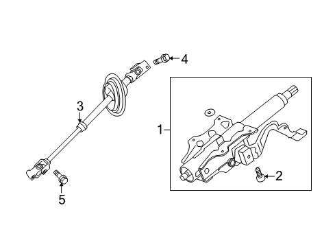 2011 Chevrolet Camaro Steering Column, Steering Wheel Steering Column Bolt Diagram for 92221863