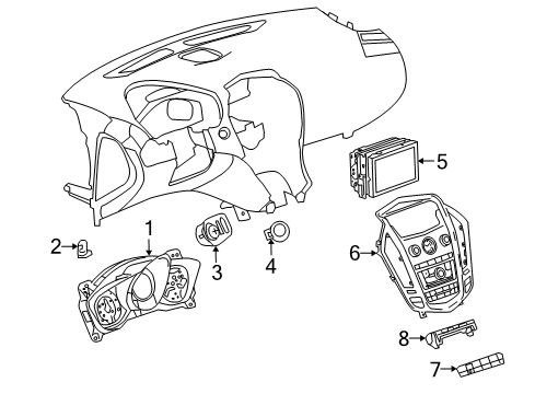 2011 Cadillac SRX Switches Heater Control Diagram for 13574816