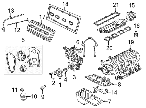 2007 Jeep Grand Cherokee Intake Manifold Tube-Engine Oil Indicator Diagram for 5037683AB