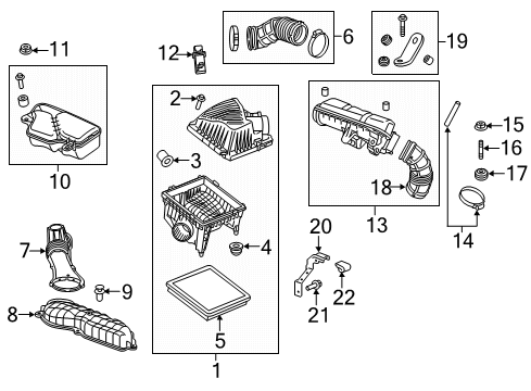 2017 Buick Envision Air Intake Air Outlet Tube Stud Diagram for 11519257