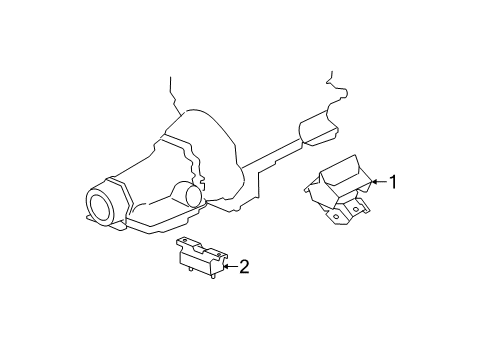 2009 GMC Sierra 3500 HD Engine & Trans Mounting Motor Mount Diagram for 15878845