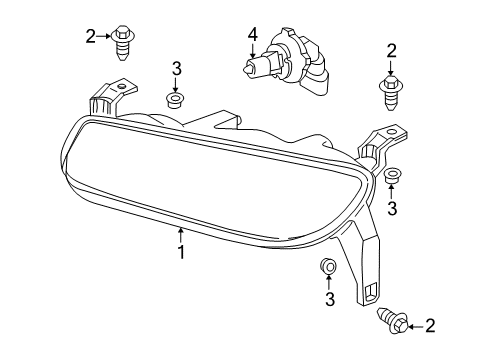 2002 Saturn LW300 Bulbs Headlamp Assembly Diagram for 90583594