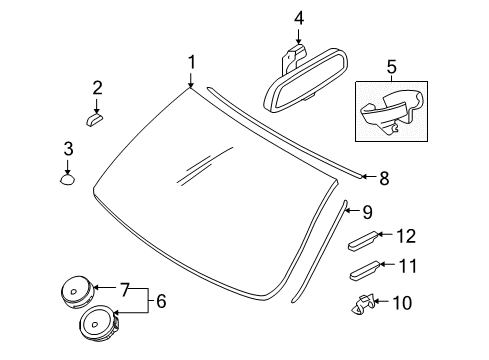 2008 BMW X6 Wiper & Washer Components Replacement Optic Rls Diagram for 61359248398