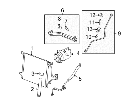 2008 Saturn Sky Air Conditioner Tube Asm-A/C Condenser Diagram for 10386875