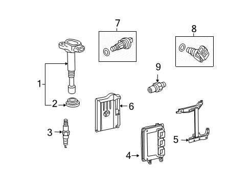 2010 Honda Accord Powertrain Control Control Module, Engine Diagram for 37820-R41-L65
