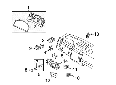 2009 Ford Escape Parking Aid Cluster Assembly Diagram for 9L8Z-10849-A