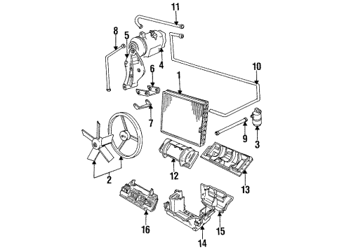 1992 BMW M5 Air Conditioner Suction Pipe Evaporator-Compressor Diagram for 64538390984