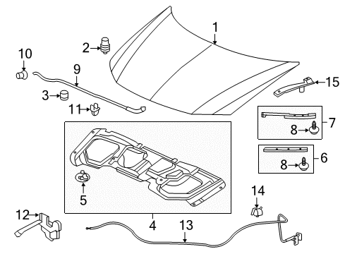 2012 Honda Civic Hood & Components Rubber, R. Headlight Seal Diagram for 74142-TR0-A00