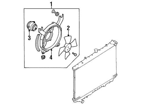 1992 Nissan 300ZX Condenser Fan Motor Assy-Fan Diagram for B1487-30P00