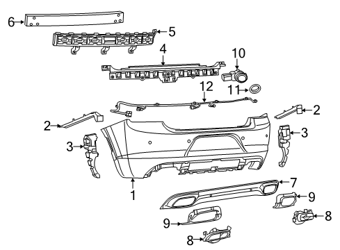 2021 Dodge Charger Parking Aid Exhaust-TAILPIPE Diagram for 68226558AB