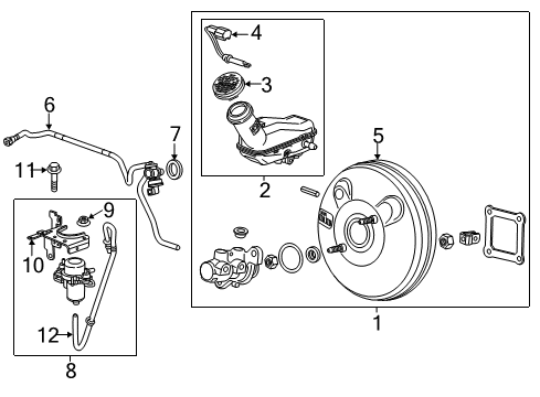 2015 Chevrolet Spark Dash Panel Components Cylinder Asm-Brake Master Diagram for 42426750