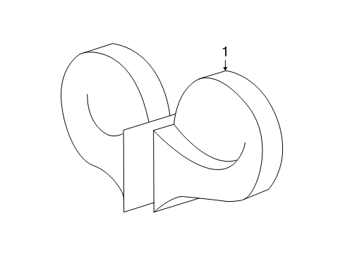 2006 Ford Crown Victoria Horn Horn Diagram for AW1Z-13832-A