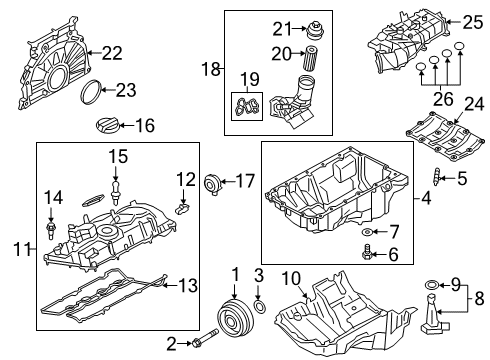 2021 Toyota GR Supra Intake Manifold Filler Cap Diagram for 12180-WAA01