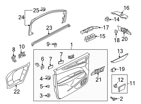 2015 Lincoln MKC Rear Door Support Diagram for EJ7Z-7822606-A