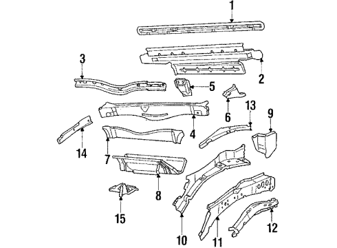 1986 Pontiac Fiero Battery Negative Cable Diagram for 12003646