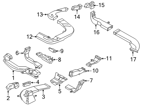 2018 BMW 740e xDrive A/C & Heater Control Units Repair Kit, Radio And A/C Control Panel Diagram for 61316993478