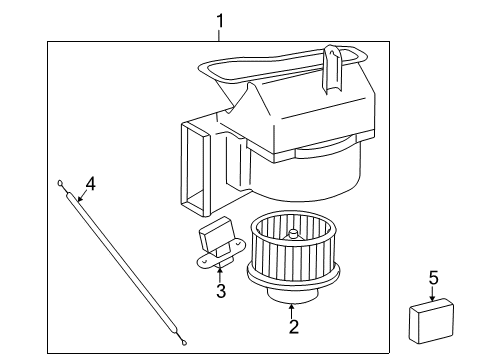 2000 Toyota Camry Blower Motor & Fan Blower Assembly Diagram for 87130-06061