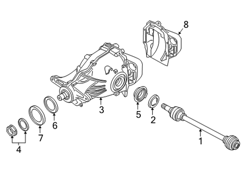 2020 BMW 840i Gran Coupe Axle & Differential - Rear FINAL DRIVE WITH DIFFERENTIA Diagram for 33108695523